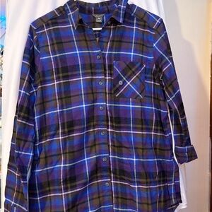 Women’s Blue and purple Plaid Shirt